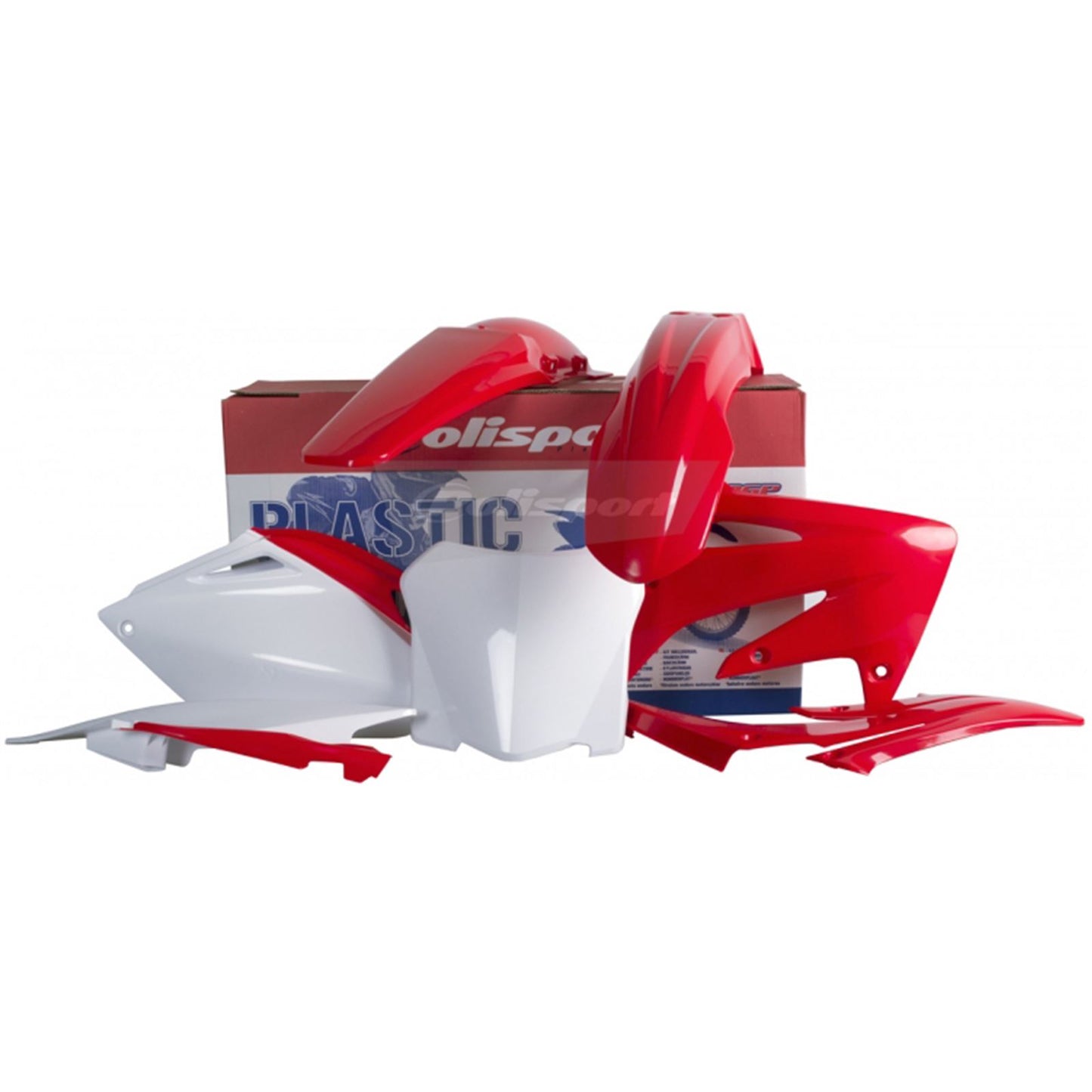 Polisport Plastic Body Kit Red W/White 90142_280312
