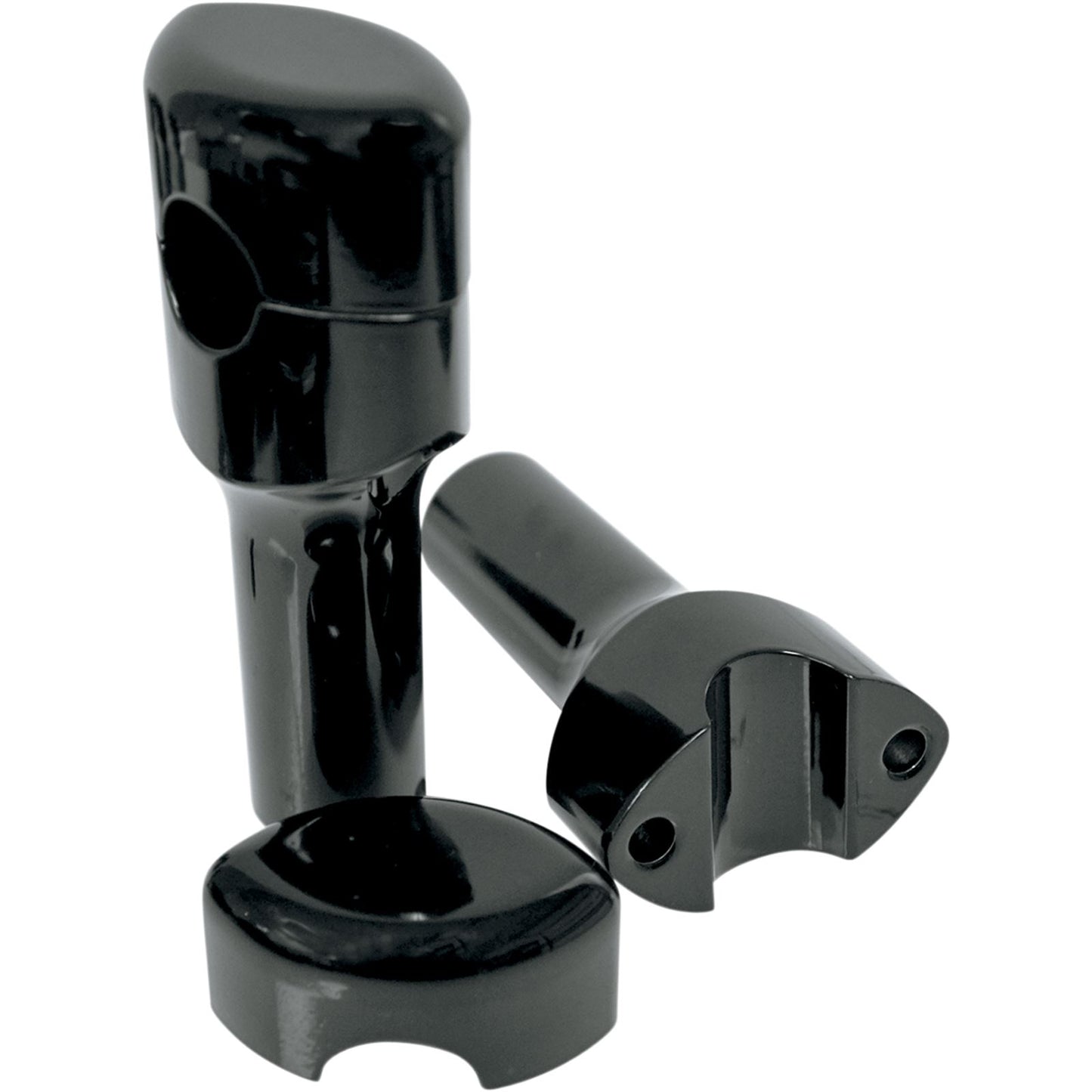 LA Choppers Black 4" Smooth Risers for 1" Handlebars [MPN: LA-7402-04B]_414789