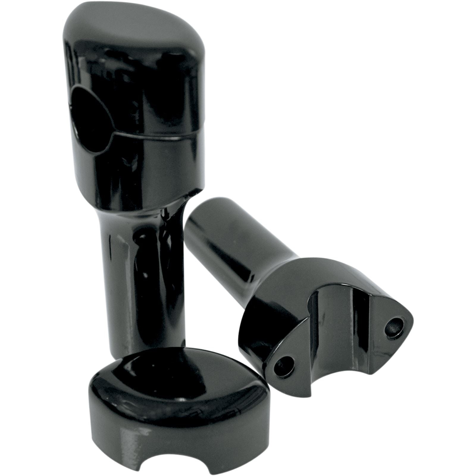 LA Choppers Black 4" Smooth Risers for 1" Handlebars [MPN: LA-7402-04B]_414789