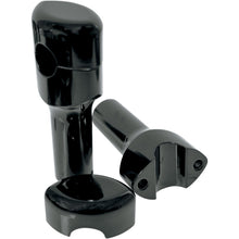 LA Choppers Black 4" Smooth Risers for 1" Handlebars [MPN: LA-7402-04B]_414789