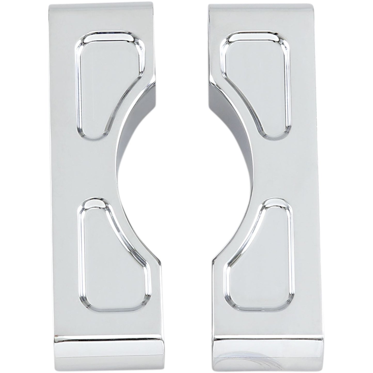 Klock Werks Hugger Front Fender Mounting Blocks for 21" Wheels - Chrome [MPN: KW05-01-0102-C]_409496
