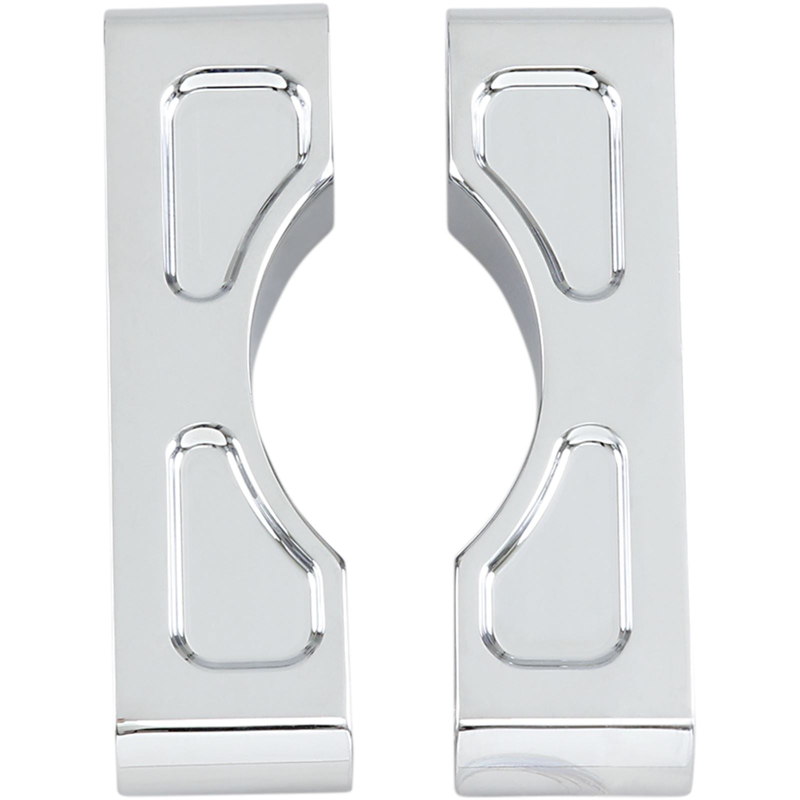 Klock Werks Hugger Front Fender Mounting Blocks for 21" Wheels - Chrome [MPN: KW05-01-0102-C]_409496