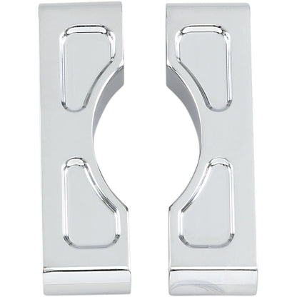 Klock Werks Hugger Front Fender Mounting Blocks for 21" Wheels - Chrome [MPN: KW05-01-0102-C]_409496