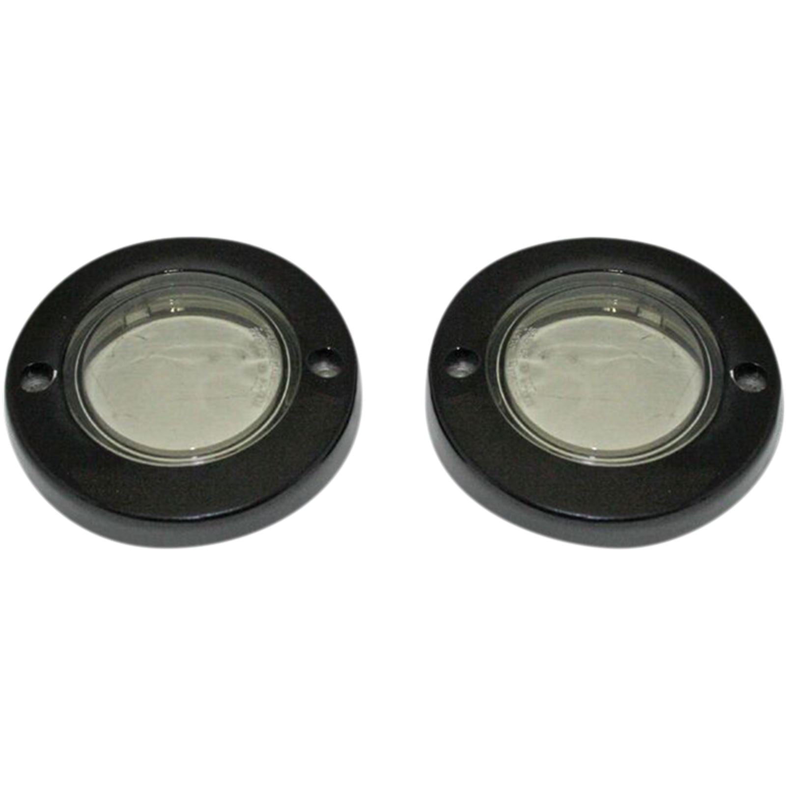 Custom Dynamics ProBEAM® Flat Bezel Turn Signal Adapters - Black/Smoke PB-FLAT-BEZ-BS_367469