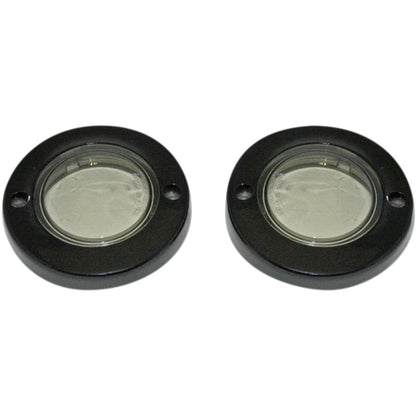 Custom Dynamics ProBEAM® Flat Bezel Turn Signal Adapters - Black/Smoke PB-FLAT-BEZ-BS_367469
