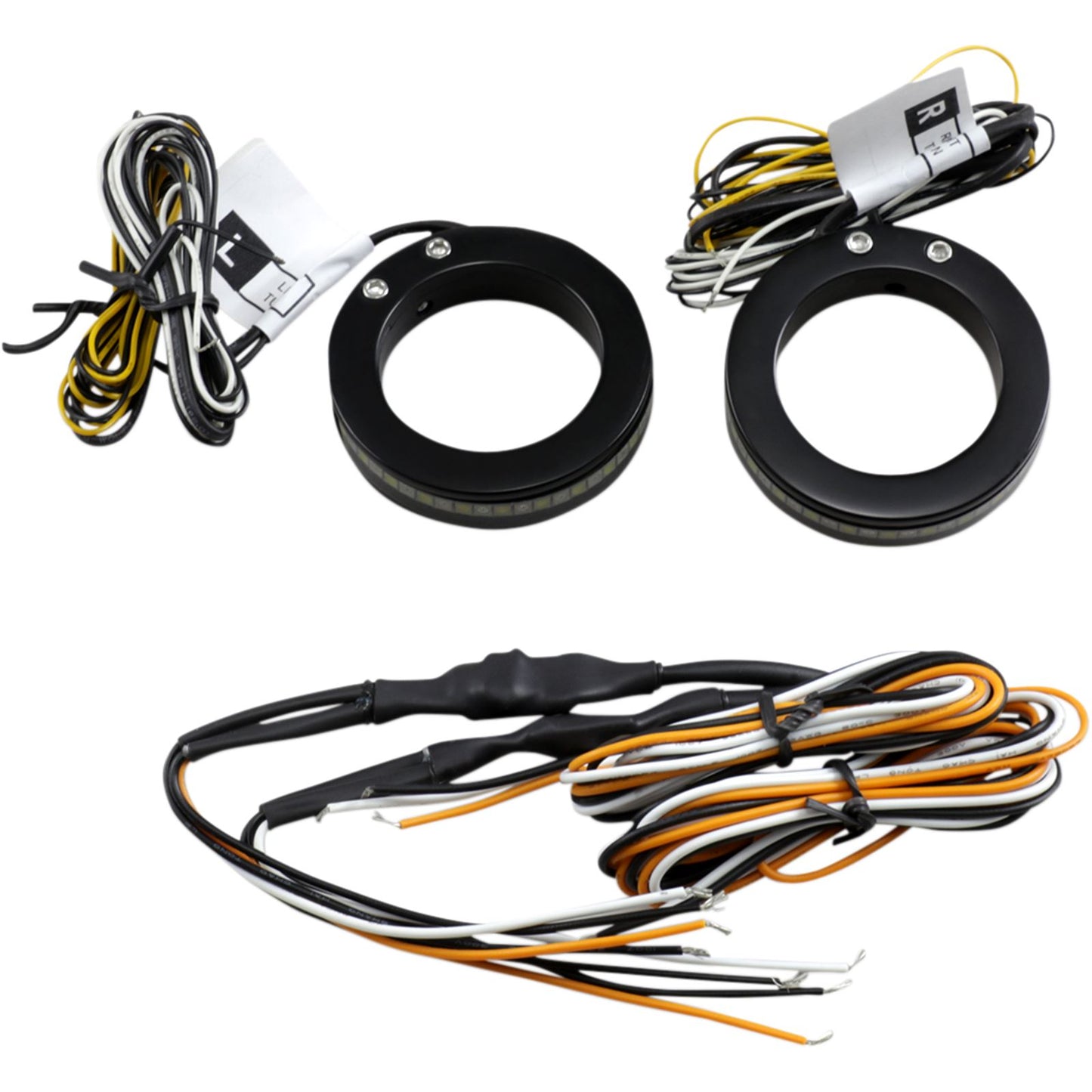 Custom Dynamics Turn Signals with Daytime Running Light - 37 mm - Black WA-37-AW-BS_367448