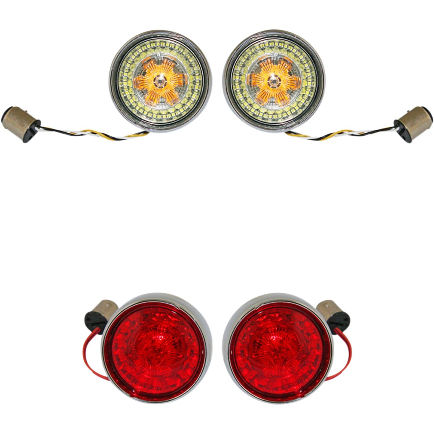 Custom Dynamics Full Bullet Turn Signal Conversion Kit  - Chrome PB-BCM2-BB-C_367519