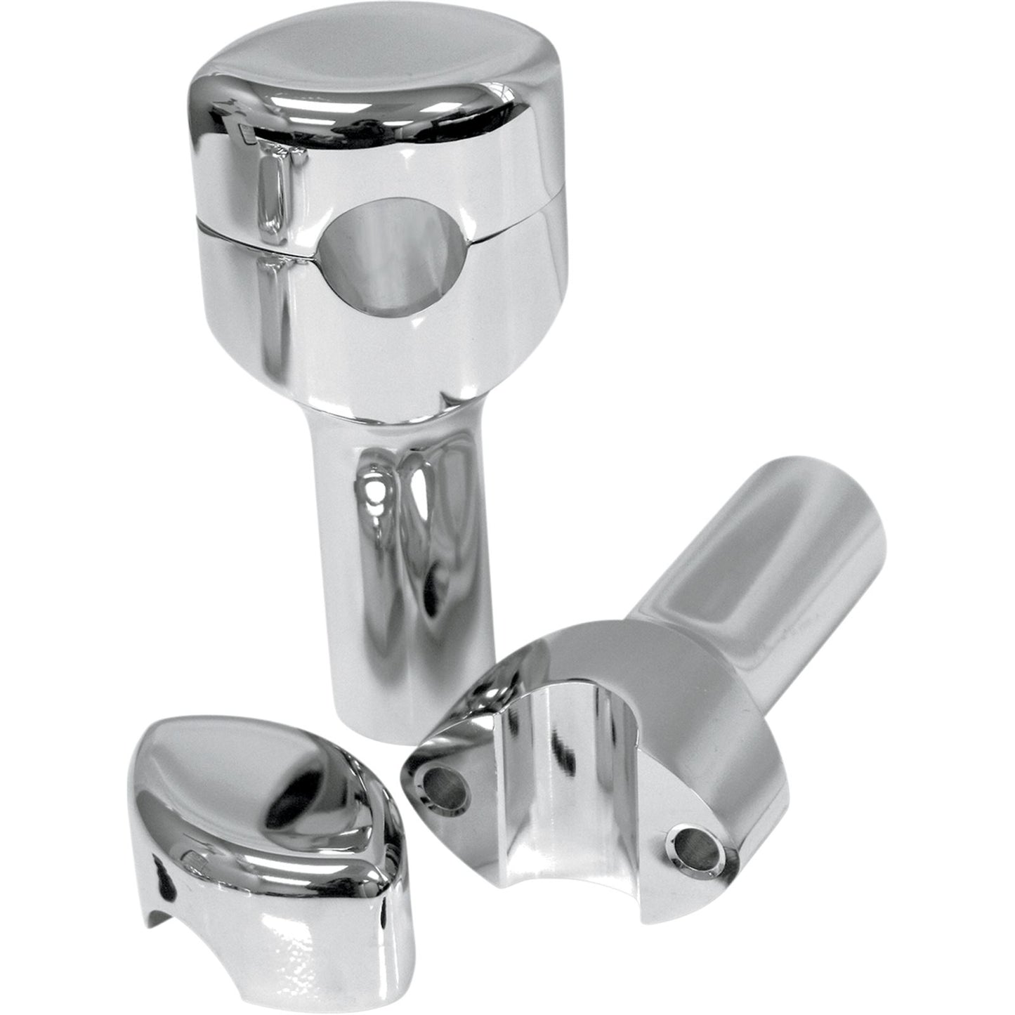 LA Choppers Chrome 4" Smooth Risers for 1" Handlebars [MPN: LA-7402-04]_414783