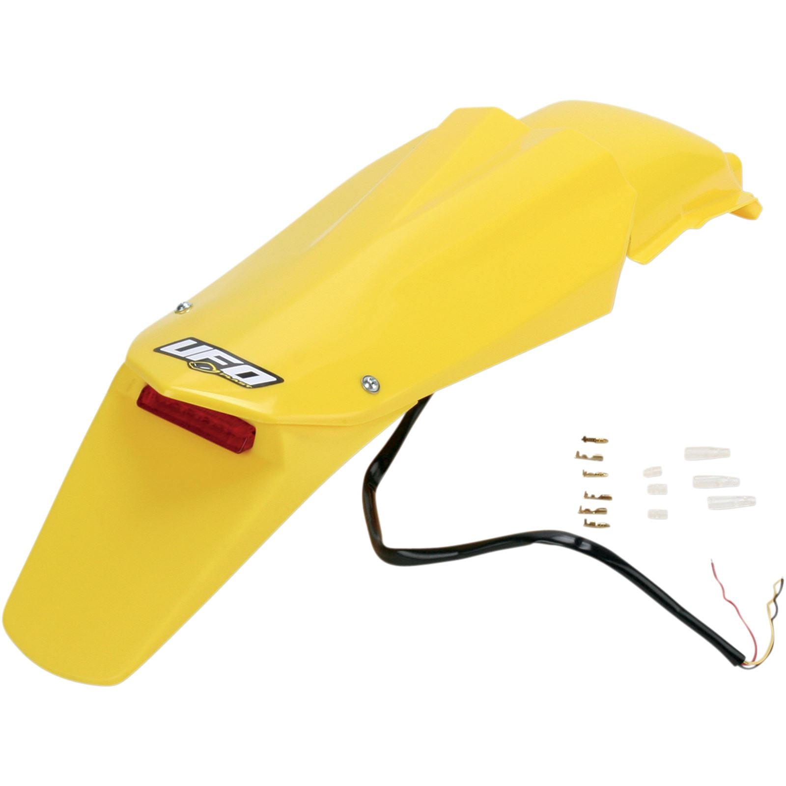UFO Plastics Enduro Rear Fender with Light - Yellow [MPN: HU03314-103]_487530