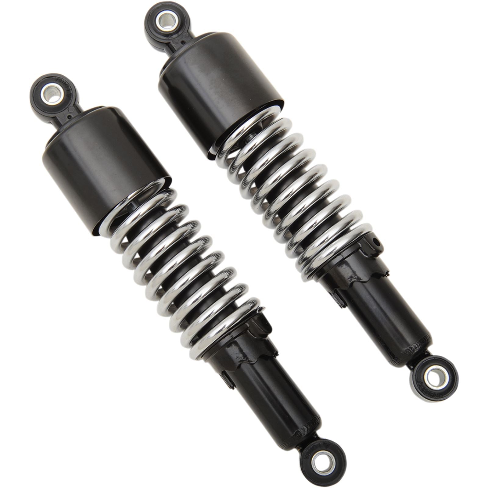 Emgo Custom Shorty Shocks with Shroud - Black Body/Chrome Spring Finish 17-05701_381638
