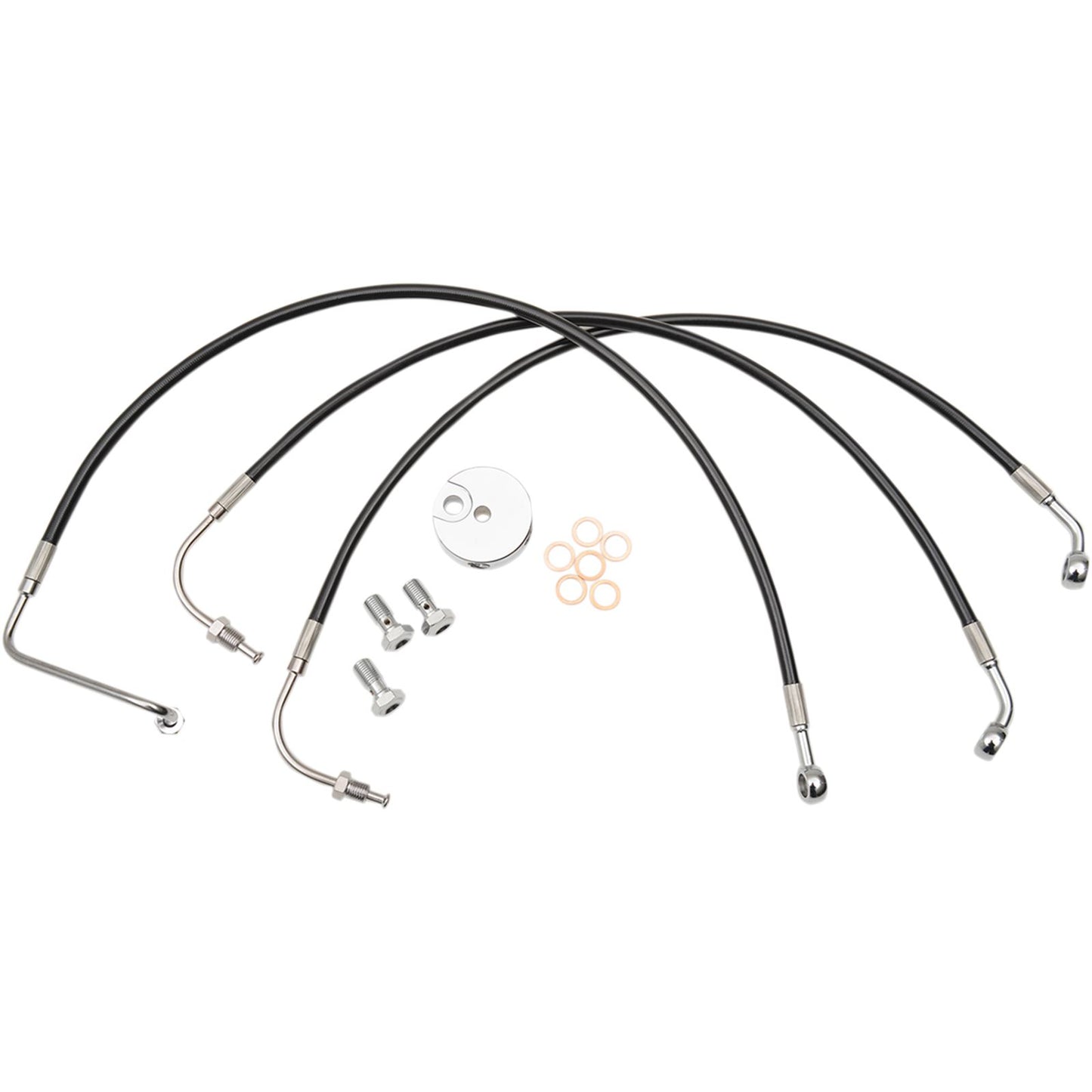 LA Choppers Brake Line - Black - 15-17 96-07 [MPN: LA-8006B16B]_416580