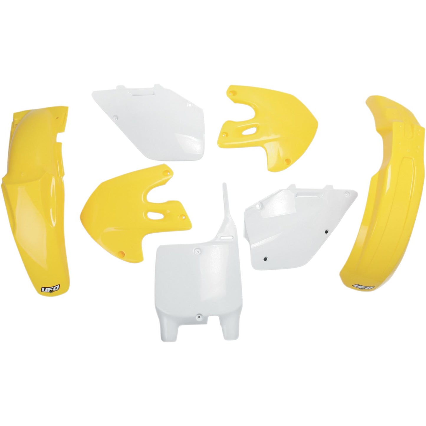 UFO Plastics Body Kit - Yellow/White - RM125/250 - '00 [MPN: SUKIT400-999]_487495