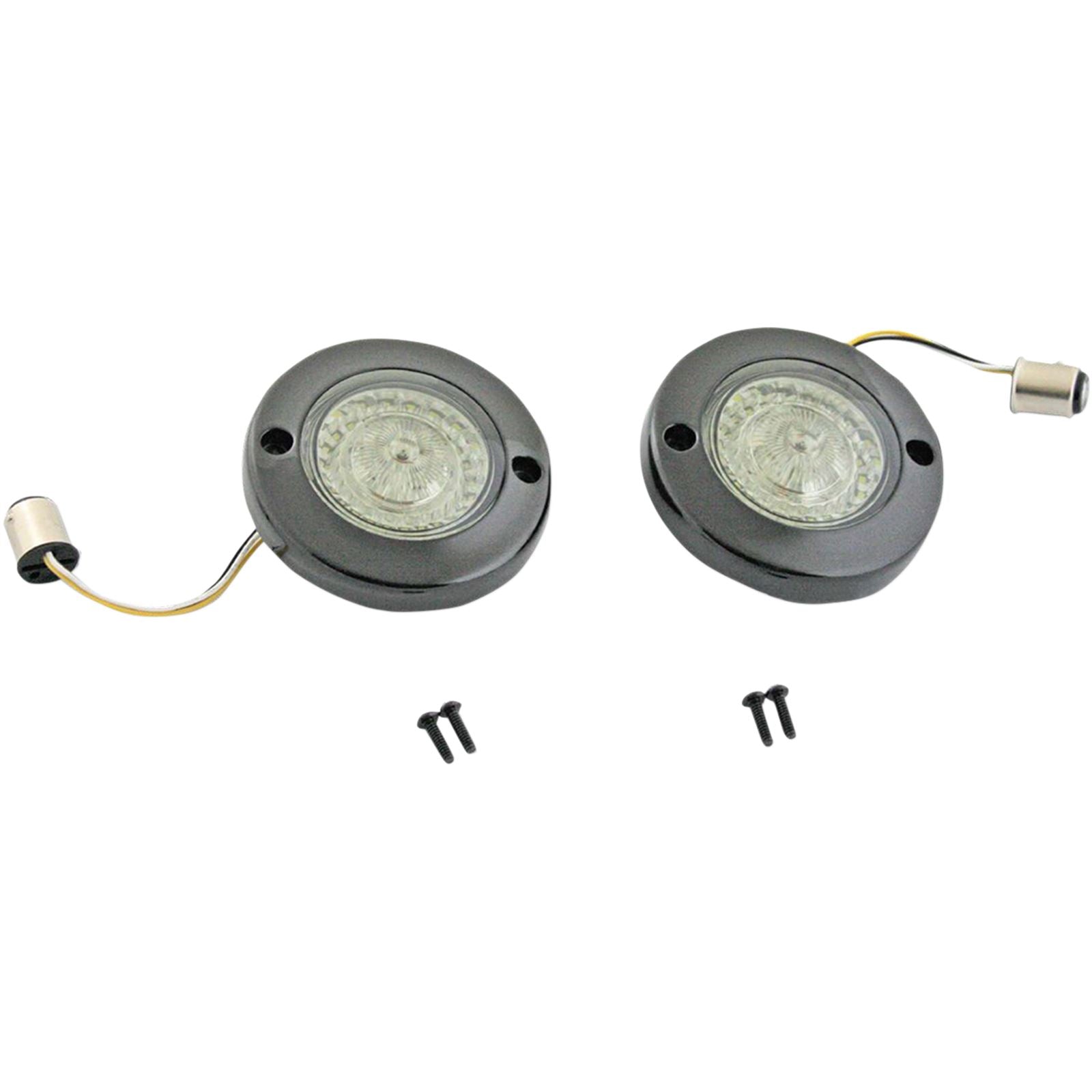 Custom Dynamics ProBEAM® Dynamic Ringz® LED Turn Signal - Black - Amber/White PB-FB-AW-1157BS_367499