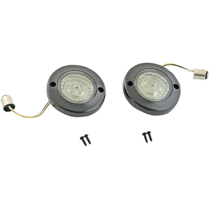 Custom Dynamics ProBEAM® Dynamic Ringz® LED Turn Signal - Black - Amber/White PB-FB-AW-1157BS_367499