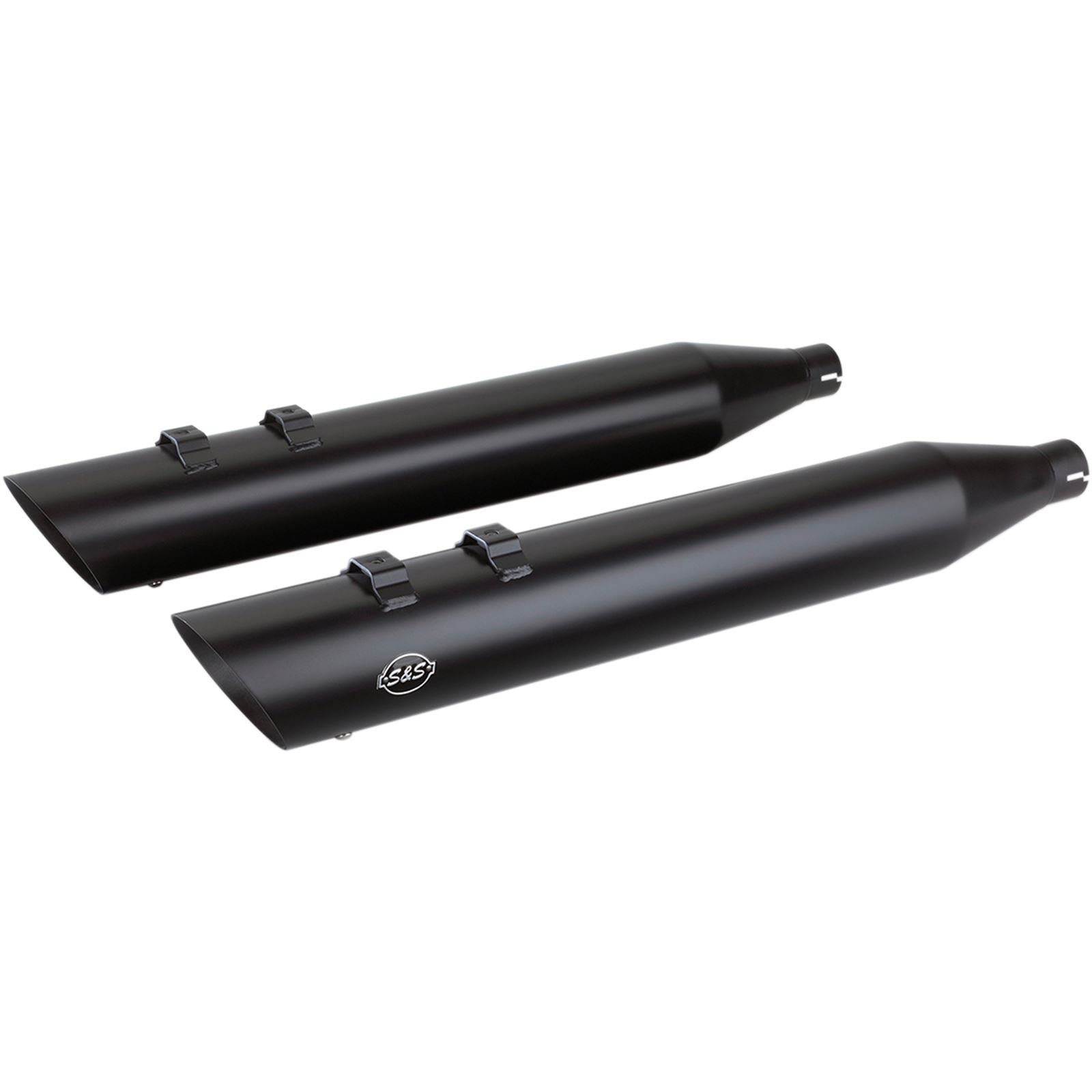 S&S Cycle Slash Cut Mufflers - Black - M8 Touring '17-'19 550-0696_470036