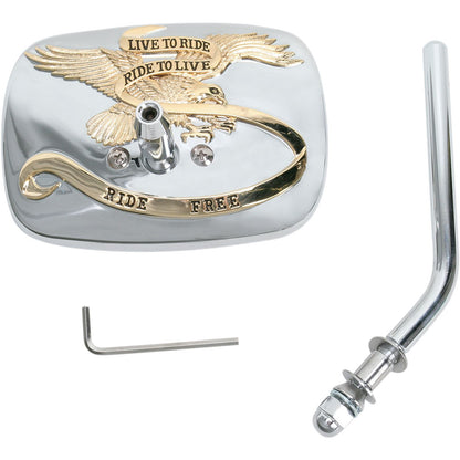 Emgo Live to Ride Mirror - Gold/Chrome - Right 20-31704A_381839