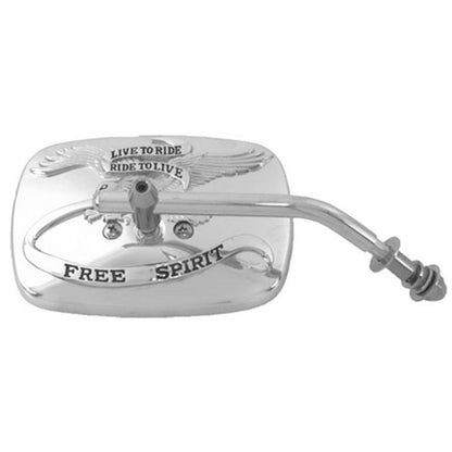 Emgo Live to Ride Mirror - Gold/Chrome - Right 20-31704A_598910