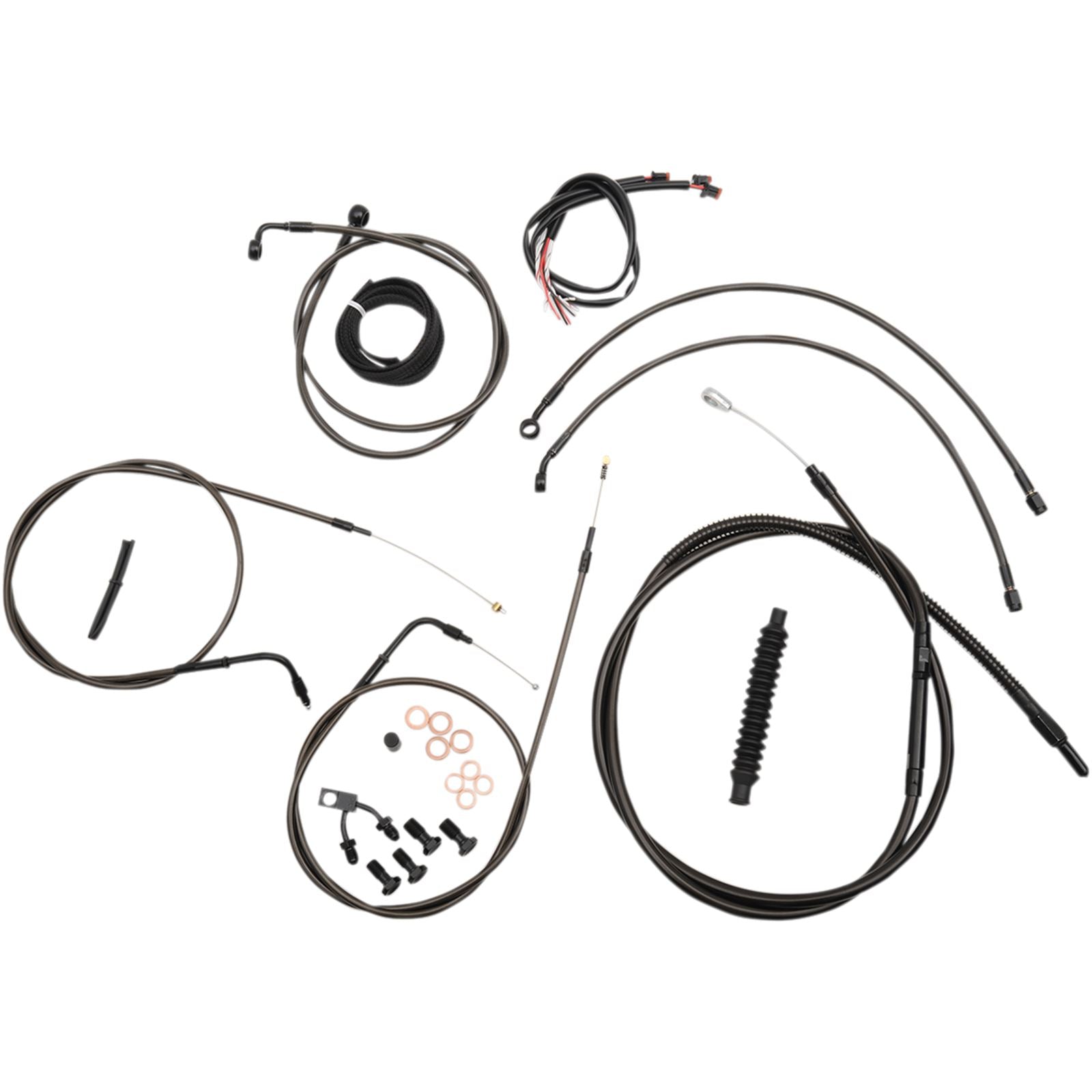 LA Choppers Midnight 18" - 20" Cable Kit for '15 FXSB with  ABS [MPN: LA-8122KT2-19M]_416157