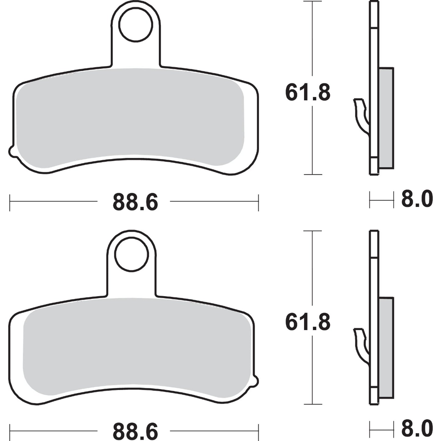 SBS Sintered Brake Pads for Harley-Davidson [MPN: 853H.HS]_471150