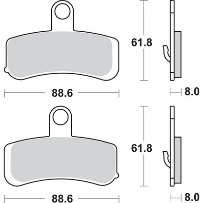 SBS Sintered Brake Pads for Harley-Davidson [MPN: 853H.HS]_471150