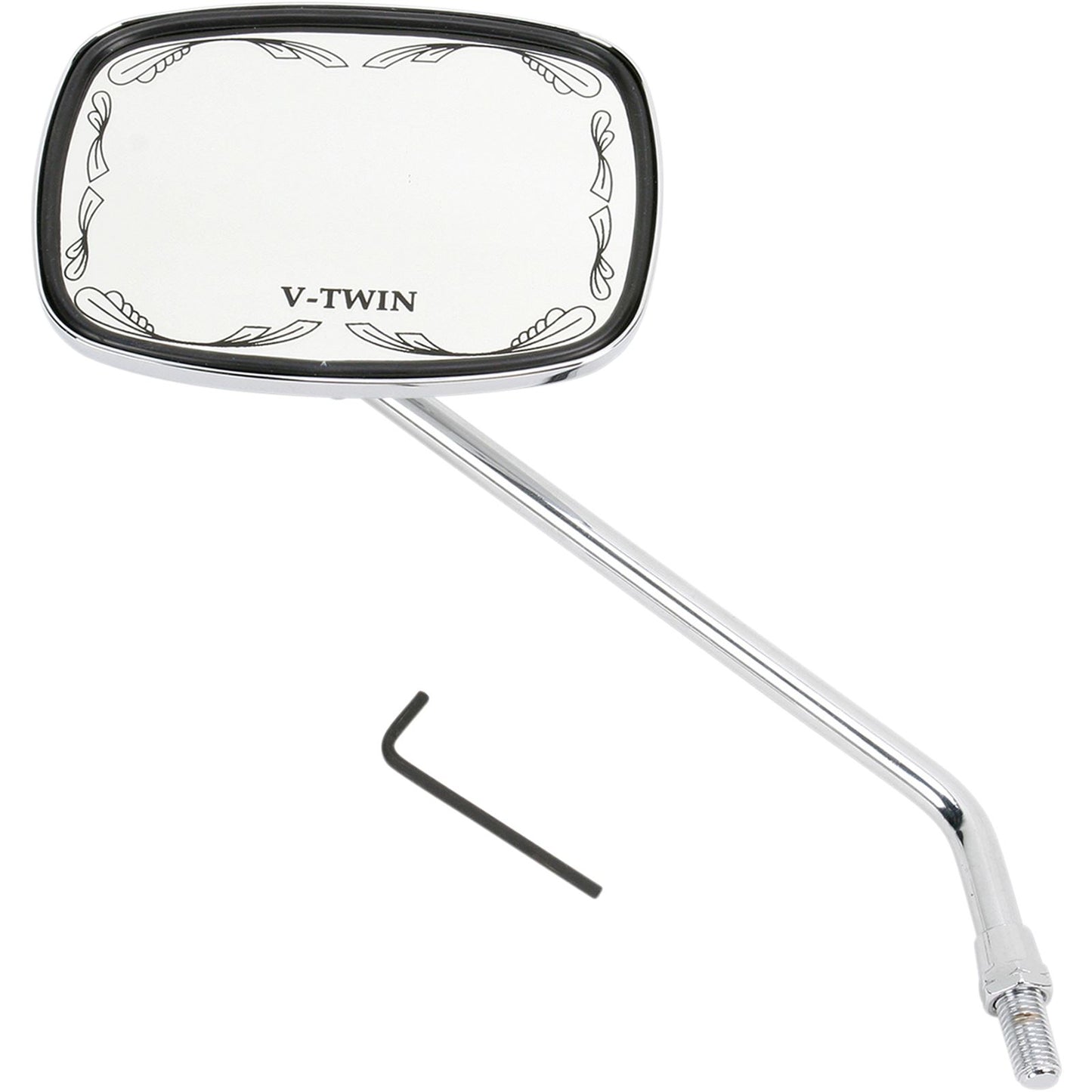 Emgo Die-Cast Mirror - Scrolled - V-Twin 20-21751_381790