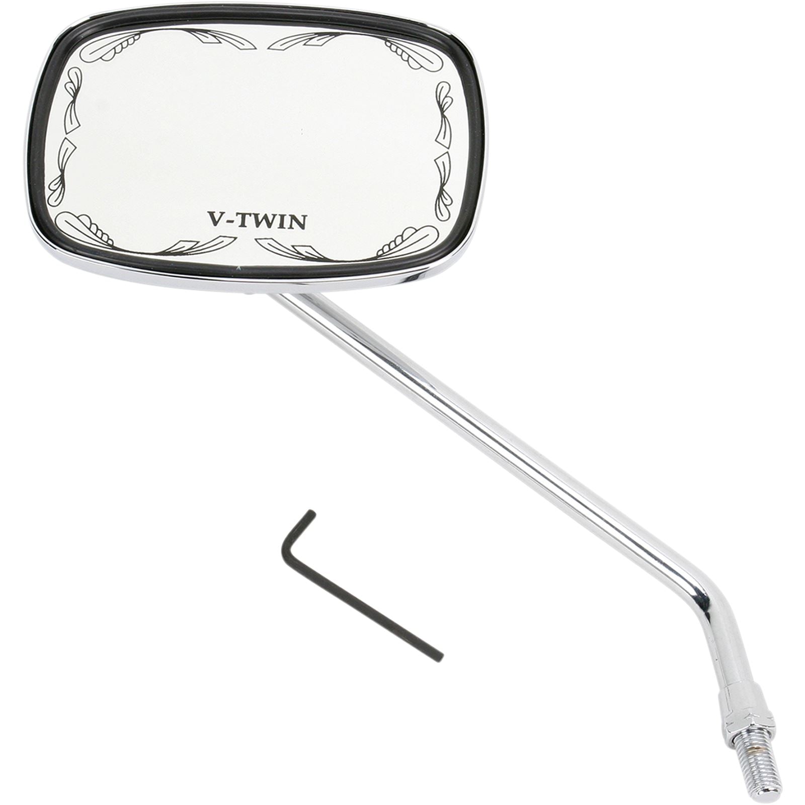 Emgo Die-Cast Mirror - Scrolled - V-Twin 20-21751_381790