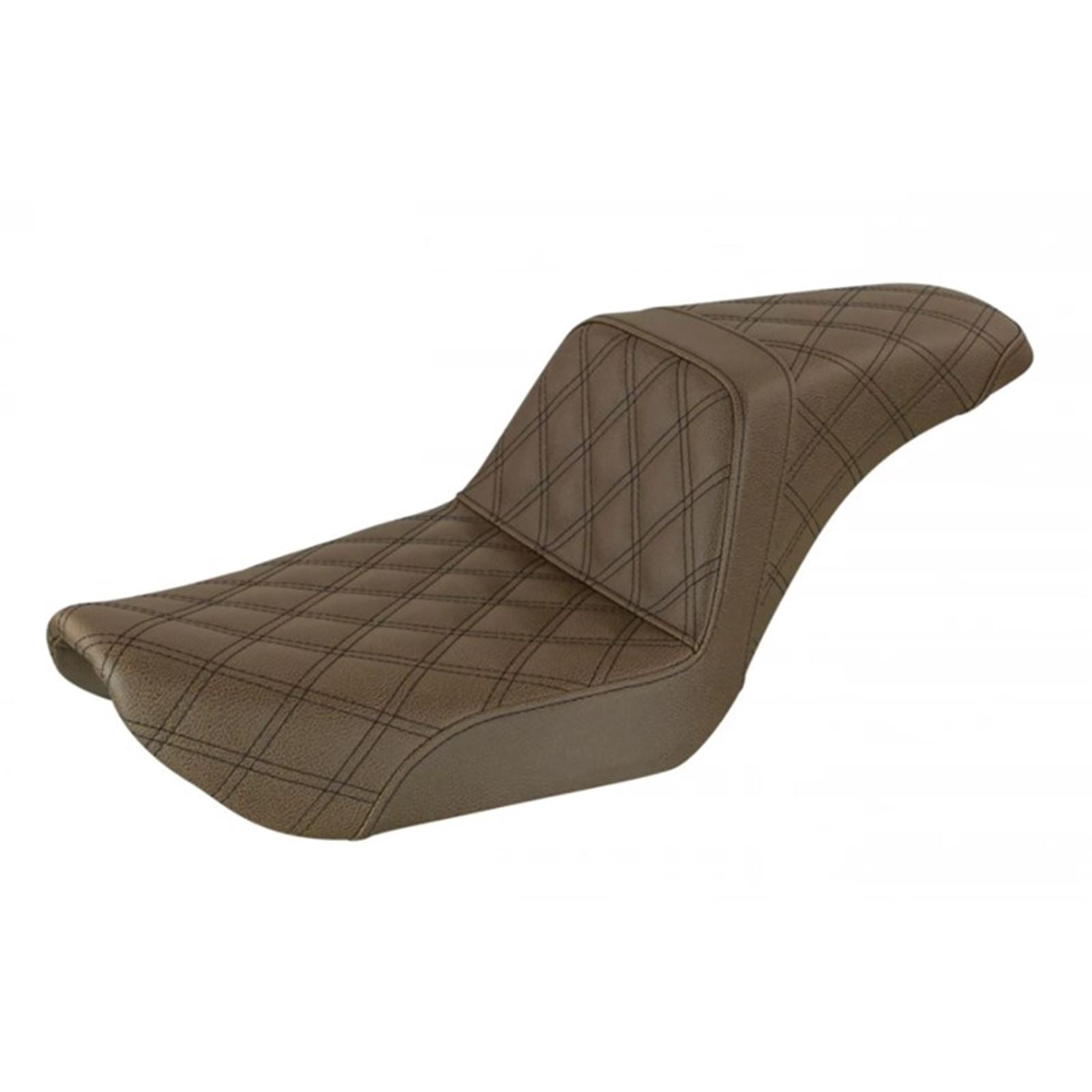 Saddlemen Step Up Seat - Lattice Stitched - Brown - Dyna 896-04-175BR_764572