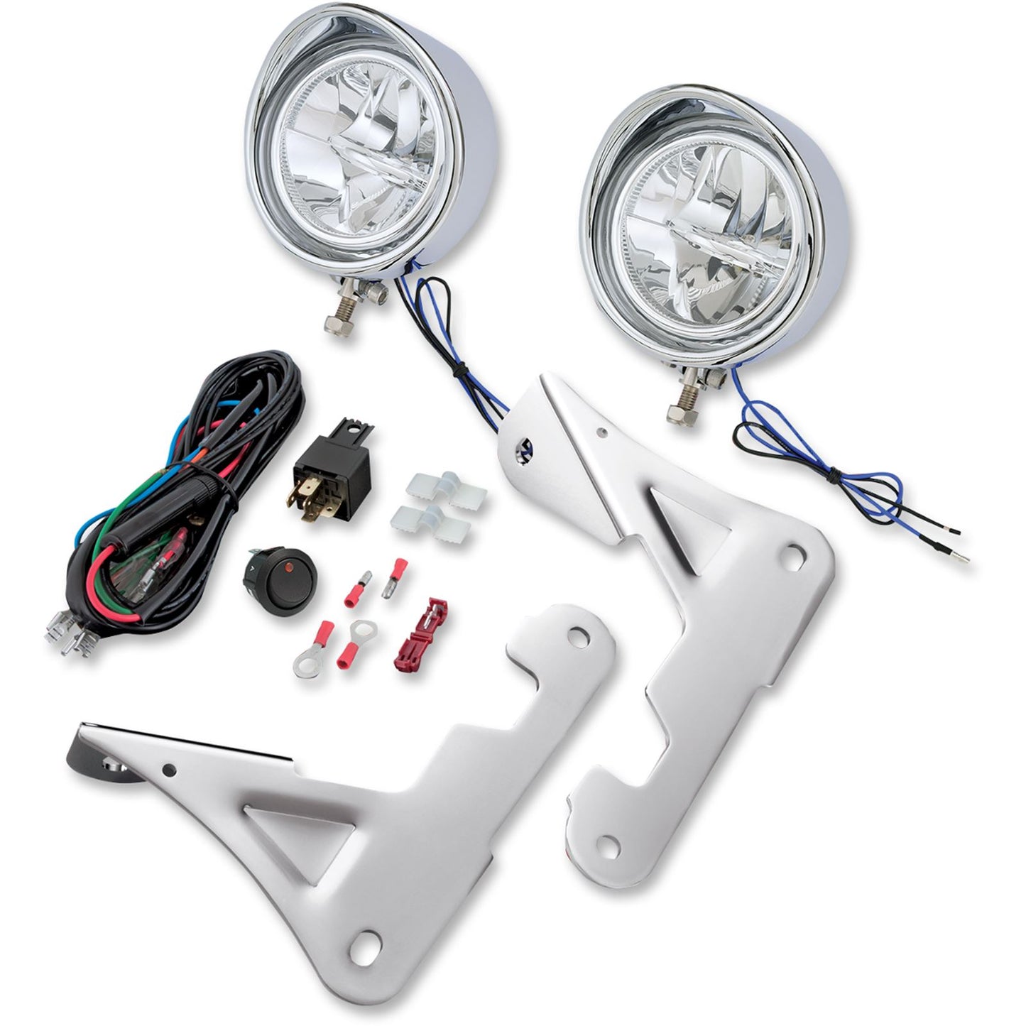 Show Chrome 3-1/2" Driving Light Kit '99-20 FLHT - Chrome 91-315L_474042