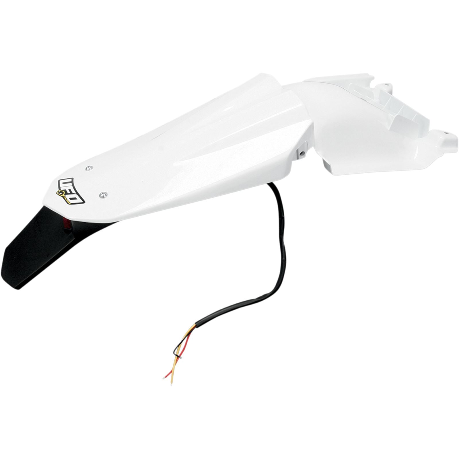 UFO Plastics Enduro Rear Fender with Light - White [MPN: HU03333-041]_487559