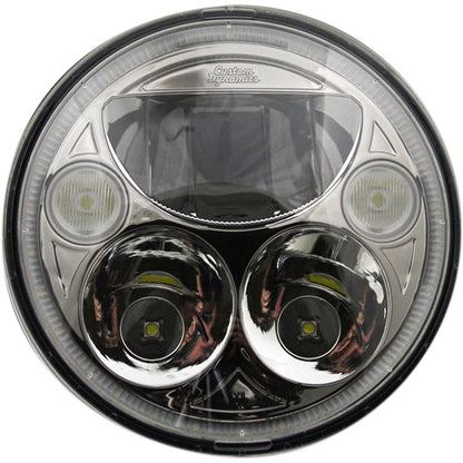 Custom Dynamics LED Headlight - 7" - Chrome - Each CDTB-7-C_367235