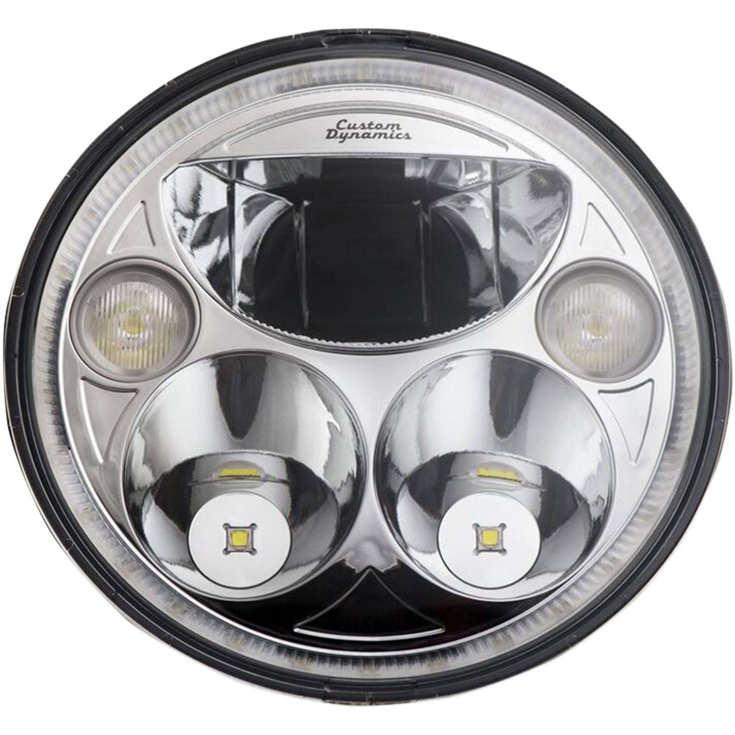 Custom Dynamics LED Headlight - 7" - Chrome - Each CDTB-7-C_367237