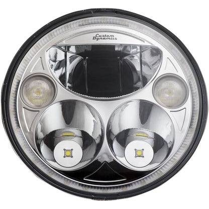 Custom Dynamics LED Headlight - 7" - Chrome - Each CDTB-7-C_367237
