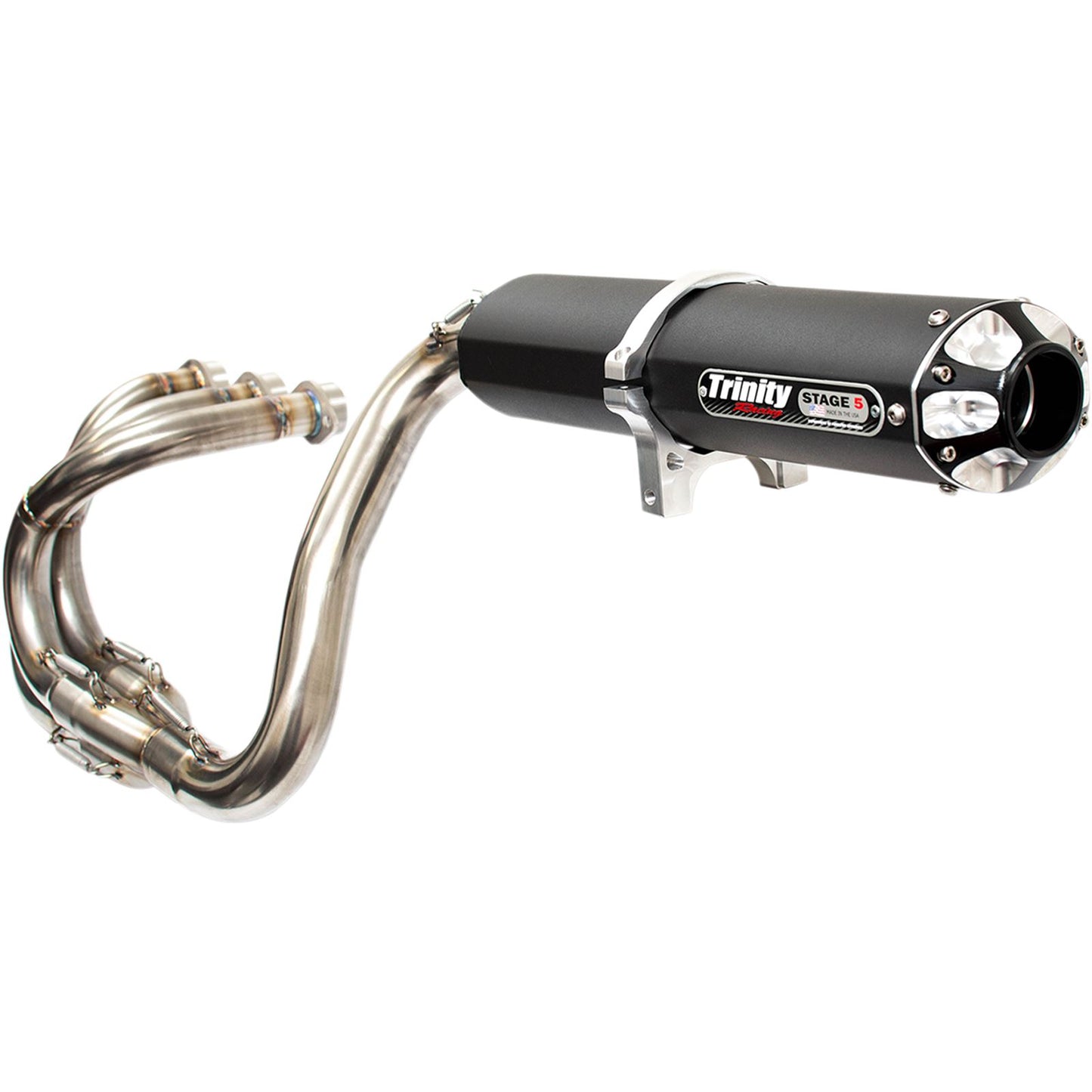 Trinity Racing Exhaust - Black - Single [MPN: TR-4155F-BK]_485679
