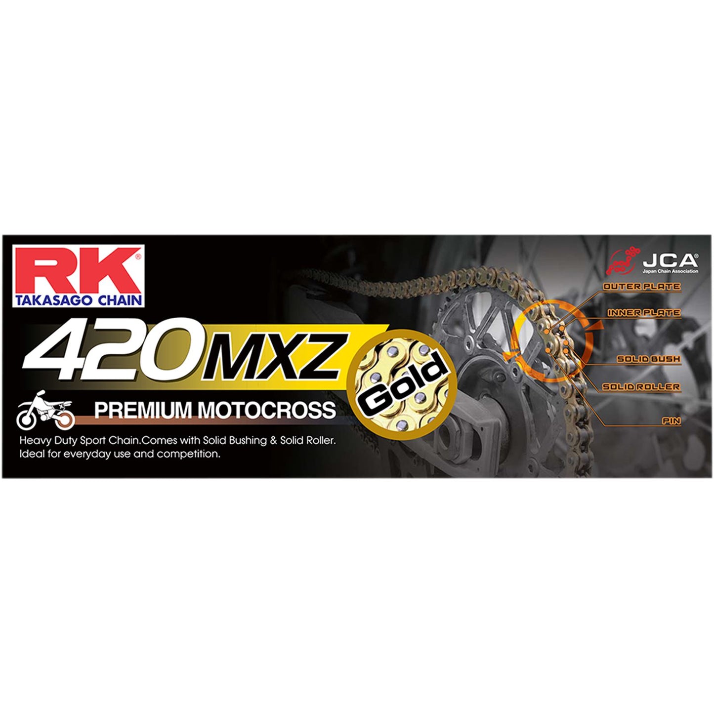 RK Chain 420 MXZ - Heavy Duty Drive Chain - 82 Links [MPN: GB420MXZ-82]_467446