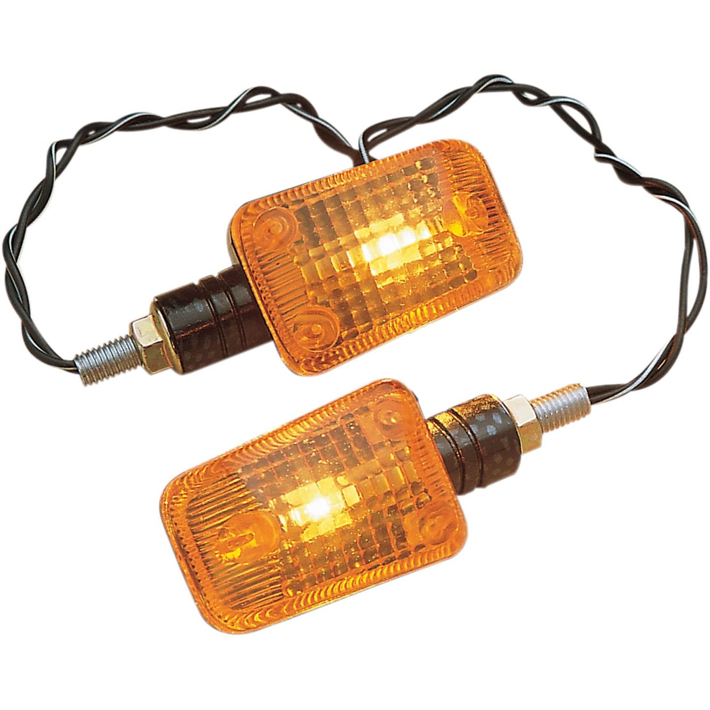 K&S Mini Stalk Marker Lights - Carbon/Amber 25-8149_405030
