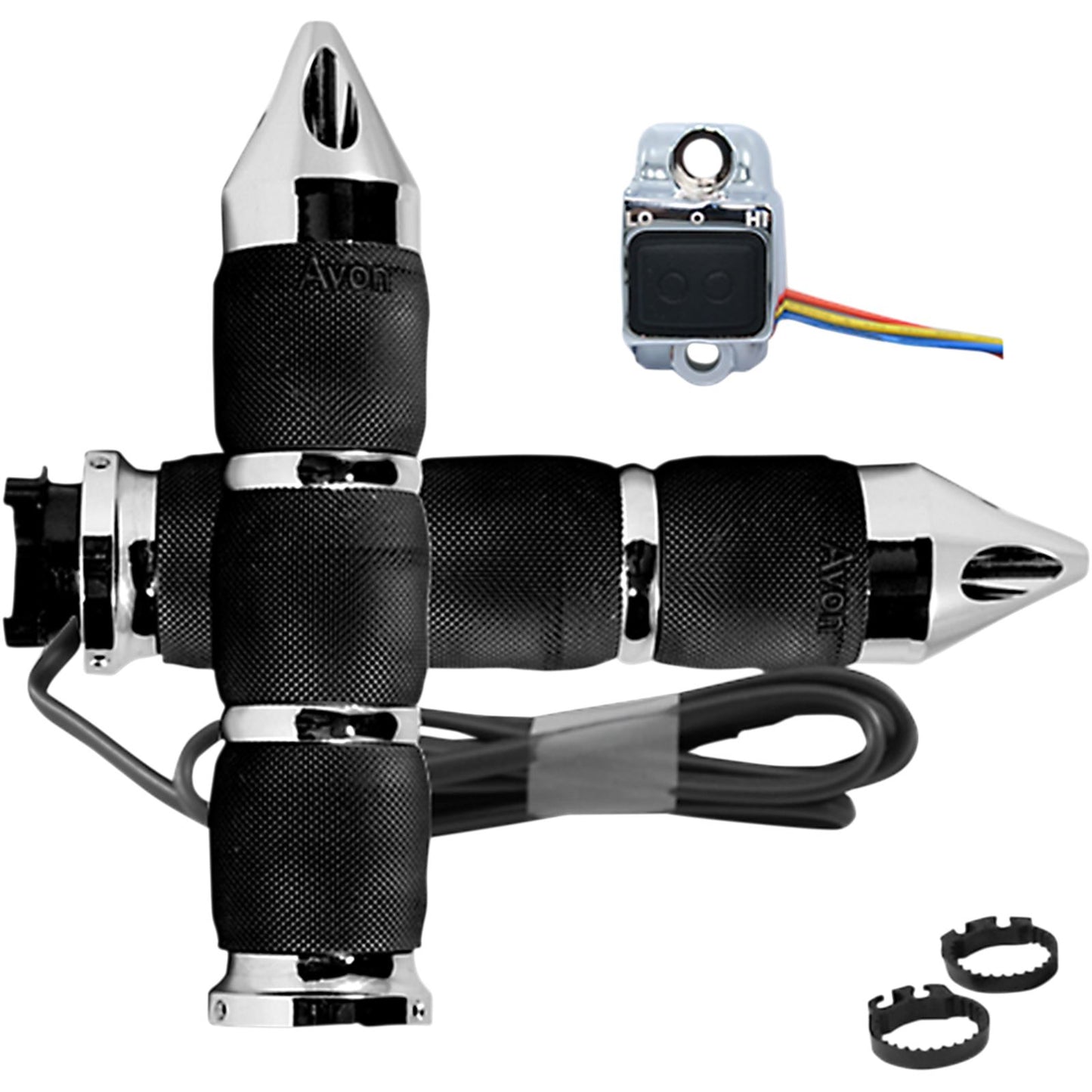 Avon Grips Chrome Heated Air Cushion Spike Grips for Metric MT-AIR-90-SP-HT_347684