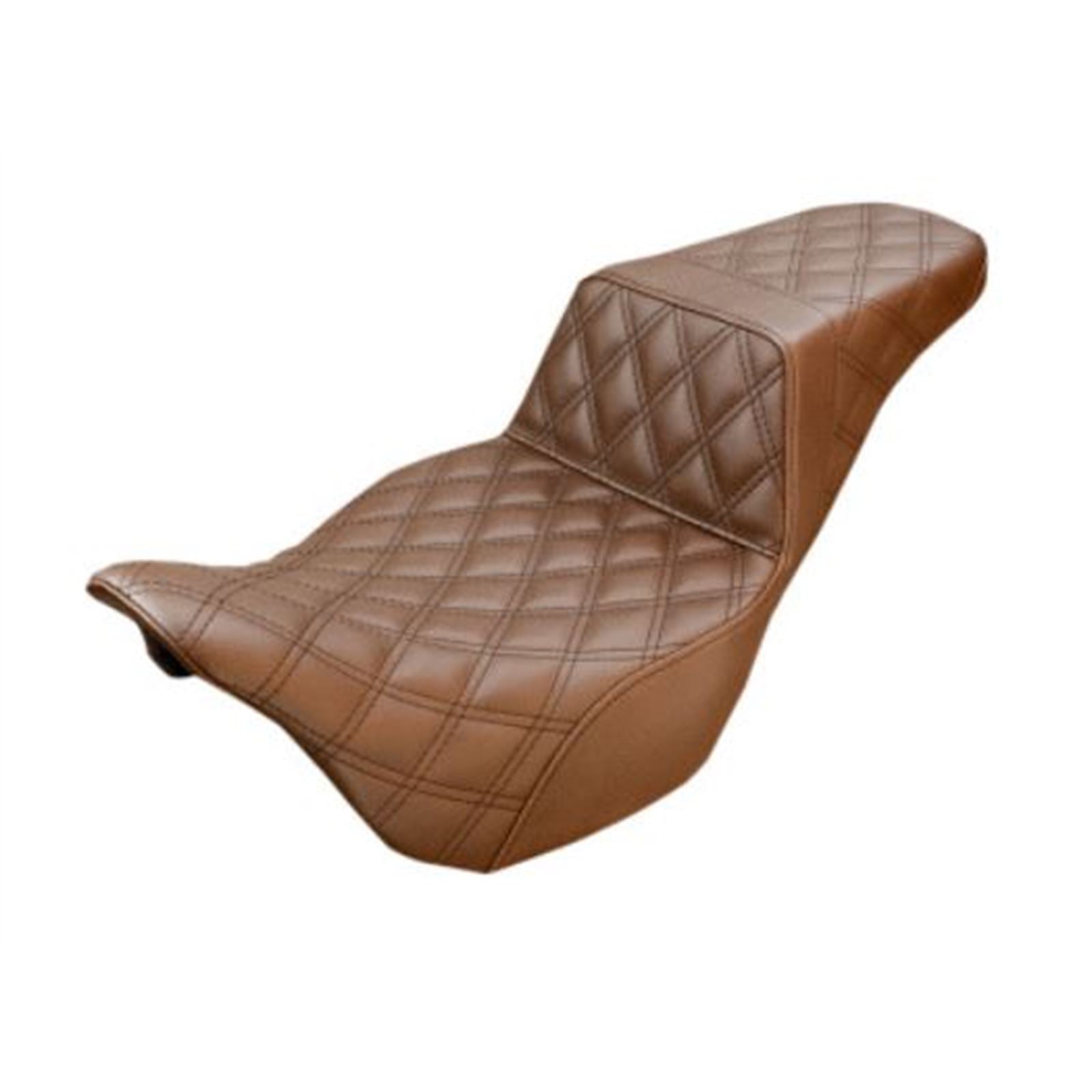 Saddlemen Step Up Seat - Lattice Stitched - Brown - FLH 808-07B-175BR_639690