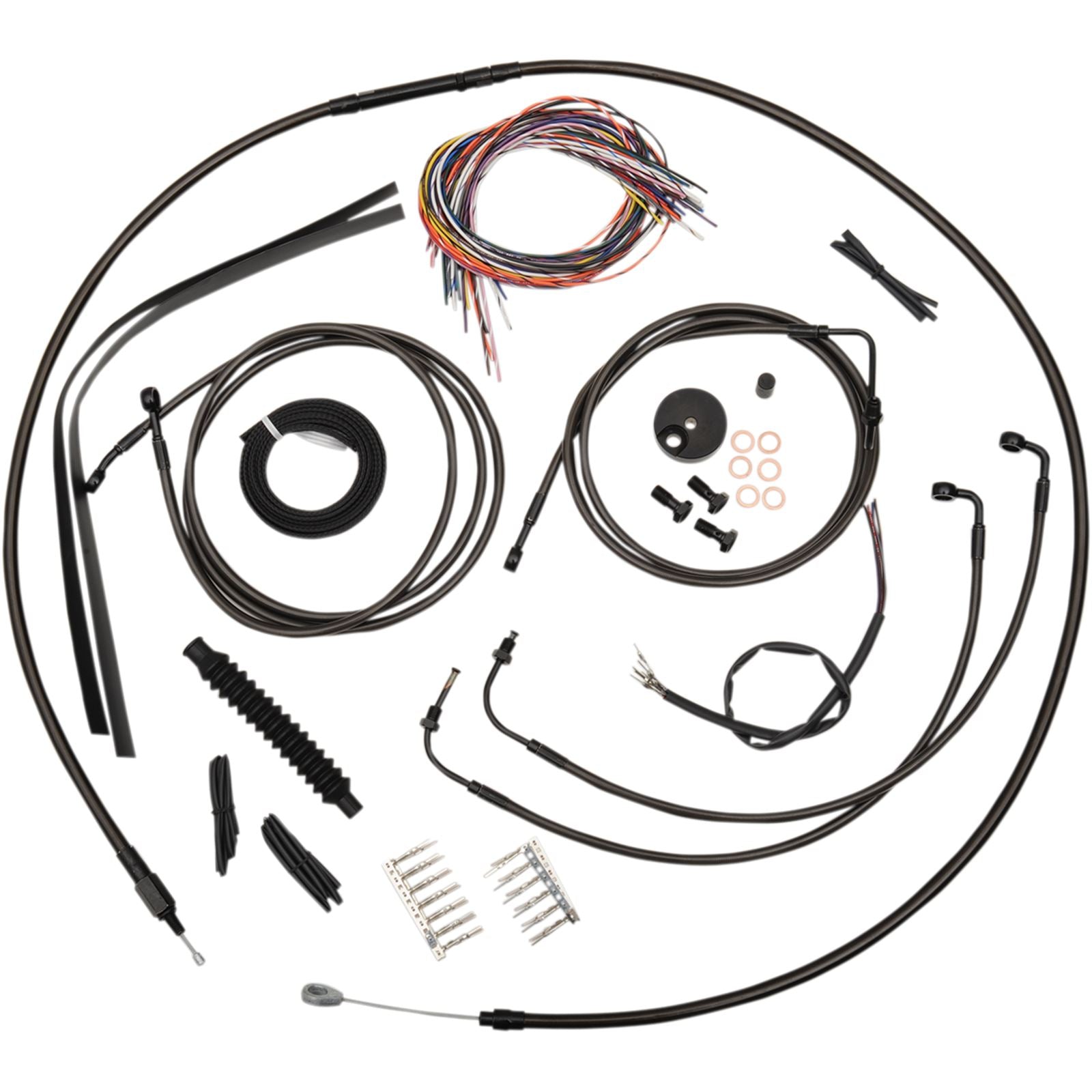 LA Choppers Midnight Cable Kit for 15" - 17" Ape Hanger Handlebars [MPN: LA-8051KT2-16M]_415476