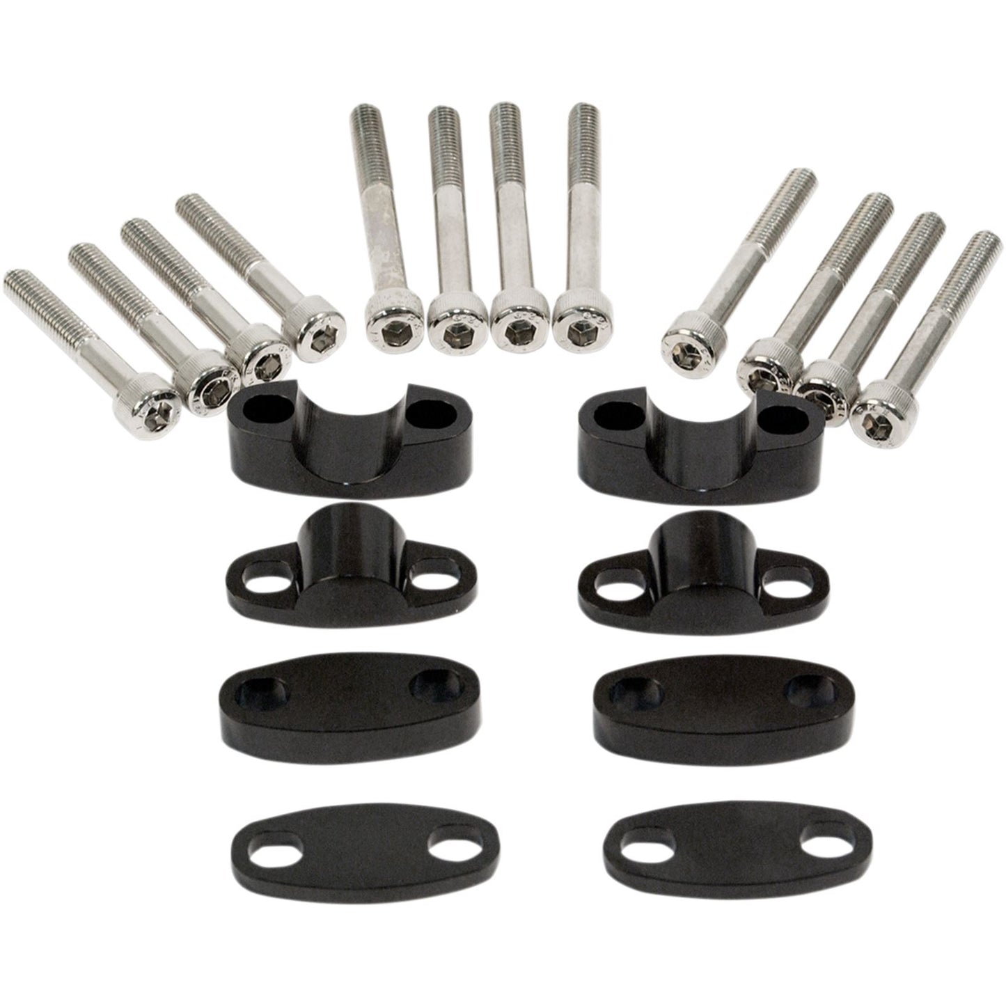 Emgo Black 7/8" Handlebar Riser Kit 23-09371_380984