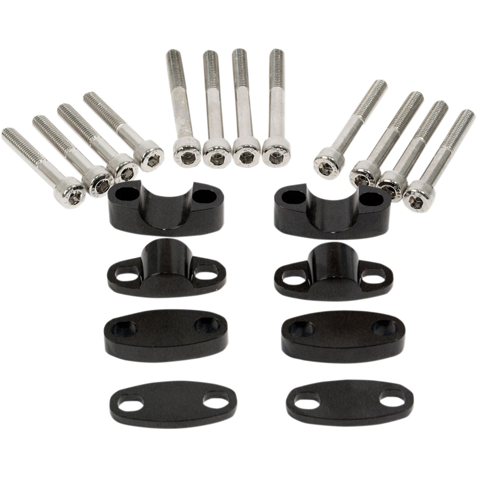 Emgo Black 7/8" Handlebar Riser Kit 23-09371_380984