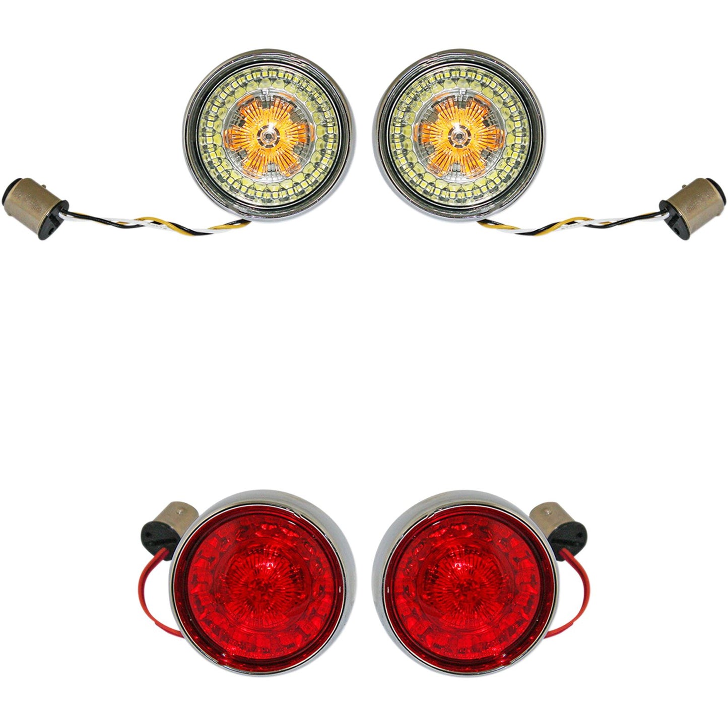 Custom Dynamics Full Bullet Turn Signal Conversion Kit  - Chrome PB-BCM-BB-C_367483