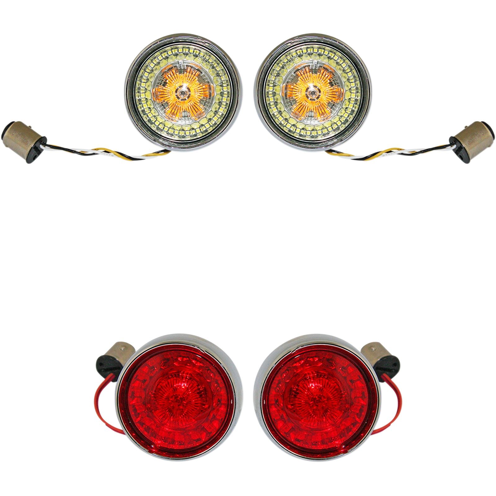 Custom Dynamics Full Bullet Turn Signal Conversion Kit  - Chrome PB-BCM-BB-C_367483