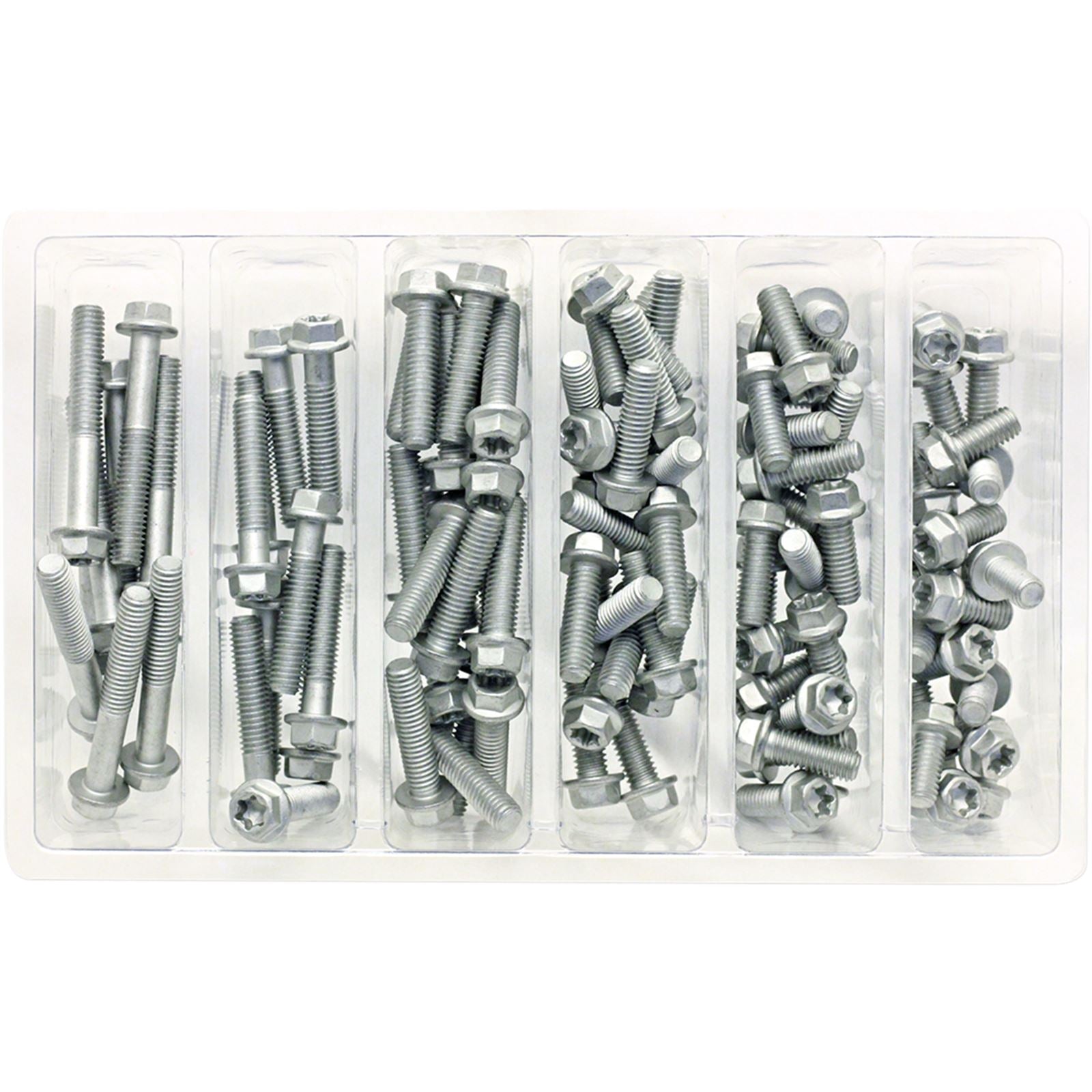 Bolt MC Hardware M6 Euro Torx Flange Bolt Assortment - 100-Piece Kit SV-M6EURO_354331