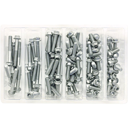 Bolt MC Hardware M6 Euro Torx Flange Bolt Assortment - 100-Piece Kit SV-M6EURO_354331