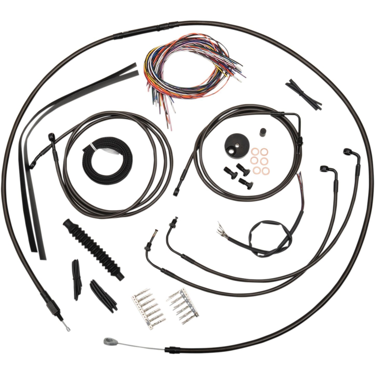 LA Choppers Midnight Cable Kit for 15" - 17" Ape Hanger Handlebars [MPN: LA-8050KT2-16M]_415471