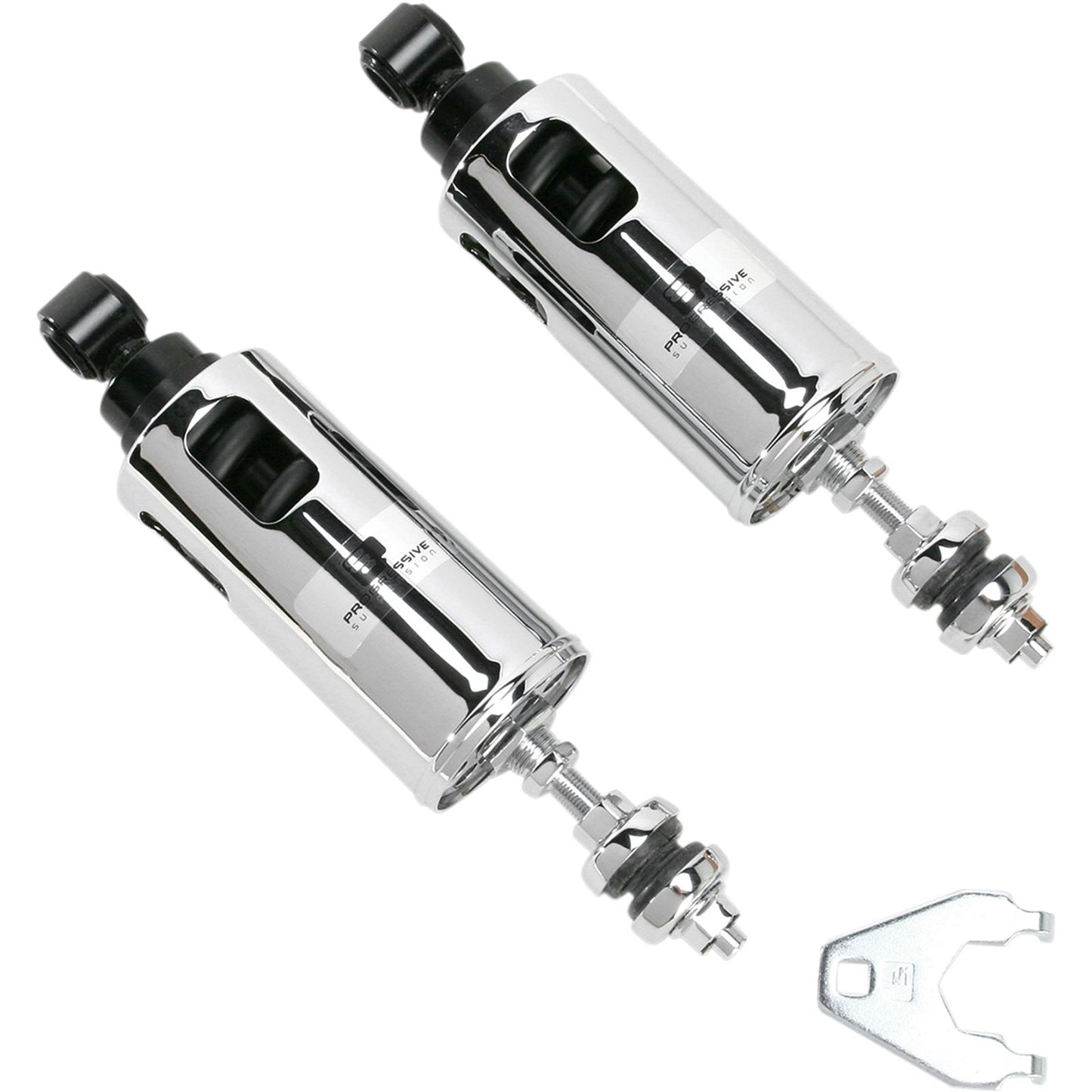 Progressive Suspension 422 Series Adjustable Shocks - Chrome - Standard 422-4037C_459074
