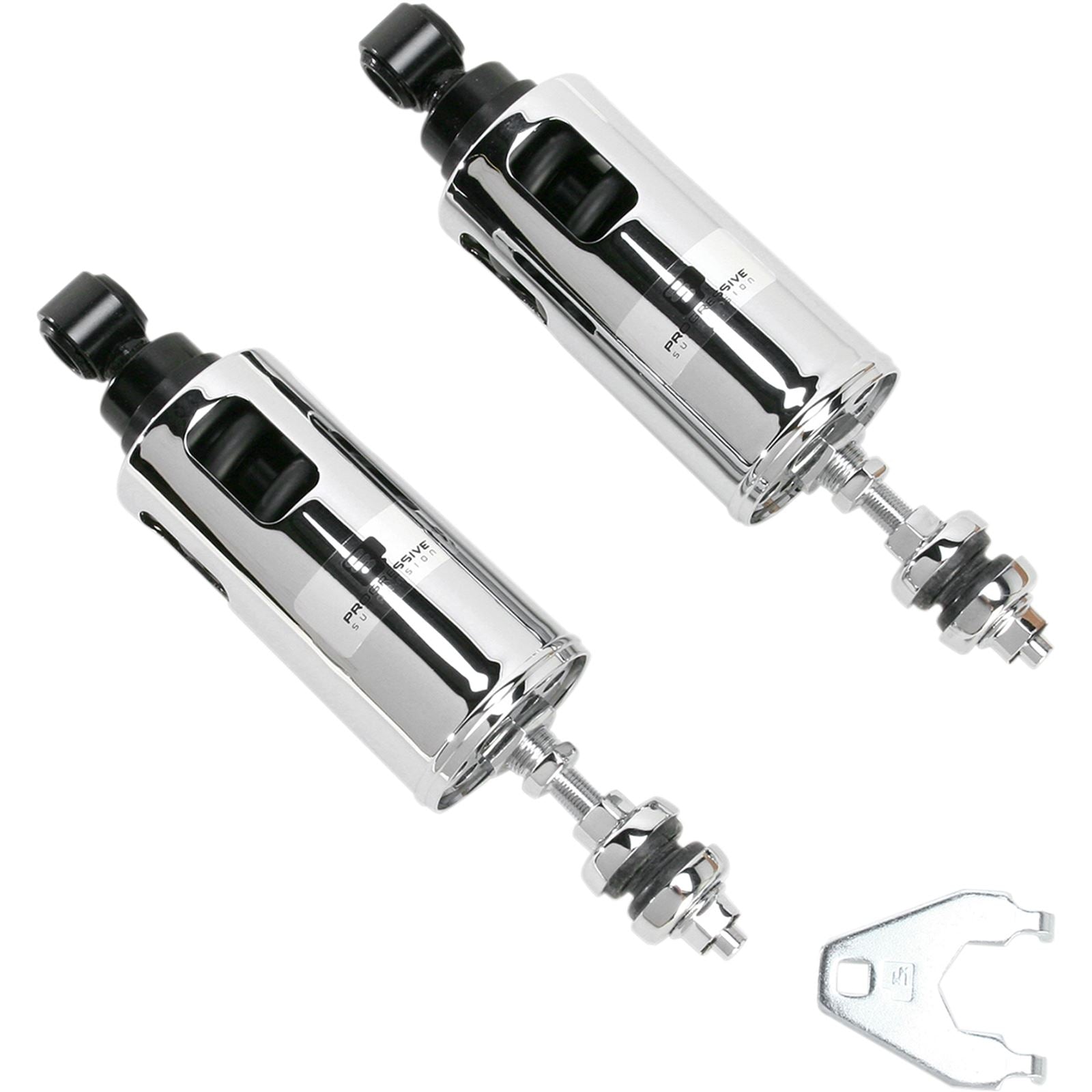 Progressive Suspension 422 Series Adjustable Shocks - Chrome - Standard 422-4037C_459074