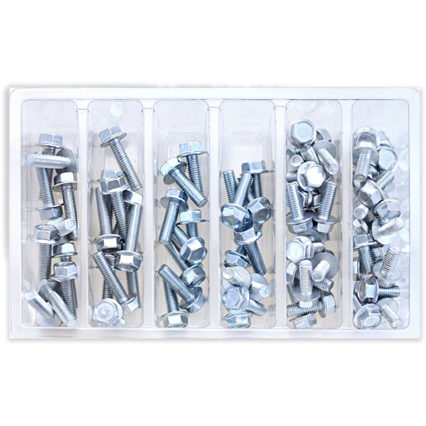 Bolt MC Hardware M6 10mm Hex Flange Bolt Assortment - 80-Piece Kit SV-M6HEX10_1002384