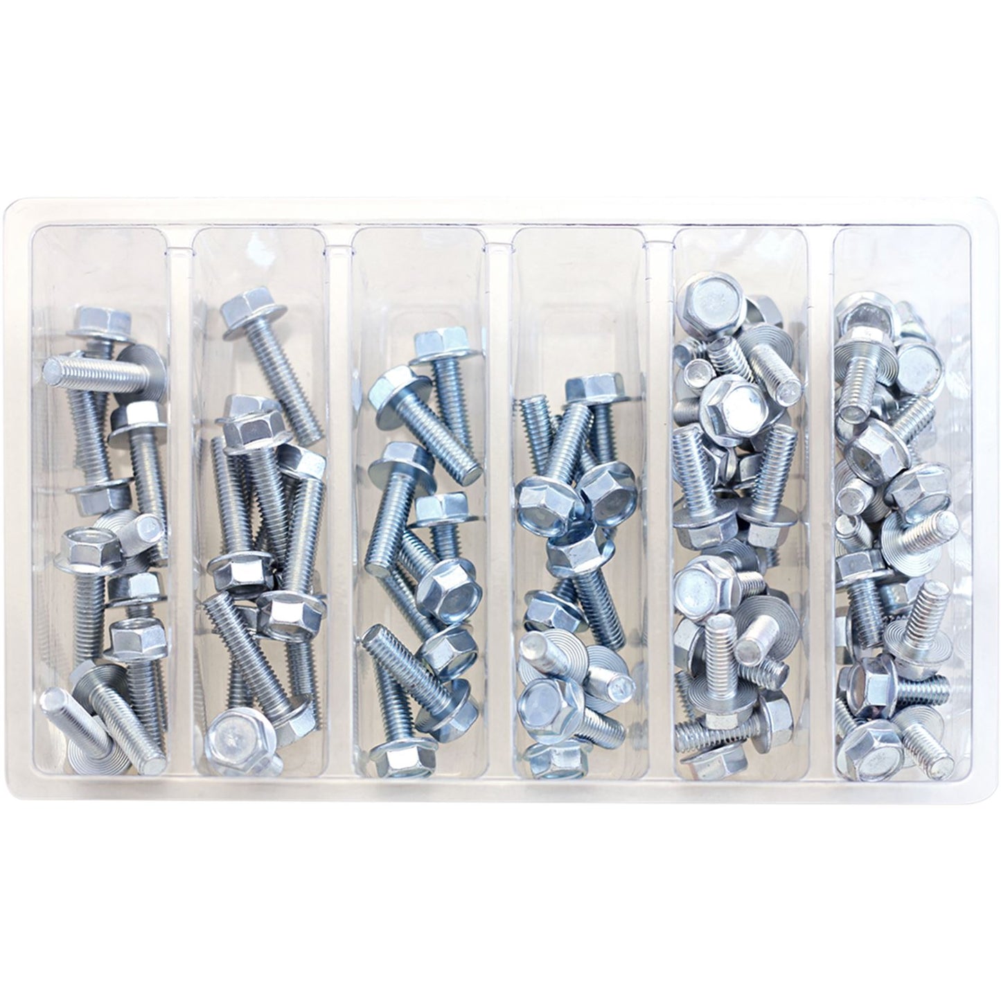 Bolt MC Hardware M6 10mm Hex Flange Bolt Assortment - 80-Piece Kit SV-M6HEX10_354327