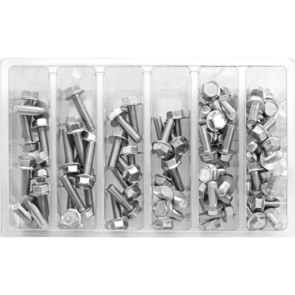 Bolt MC Hardware M6 10mm Hex Flange Bolt Assortment - 80-Piece Kit SV-M6HEX10_1002385